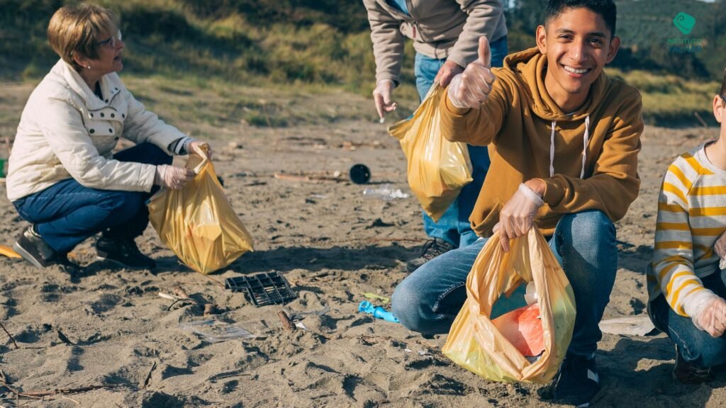 Mutirão de limpeza das praias com as crianças
